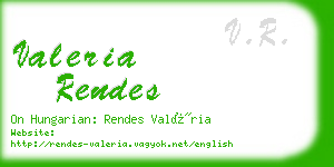 valeria rendes business card